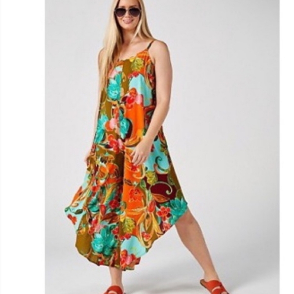 Ivy Street Multicolored Sleeveless Spaghetti Strap Jumpsuit - Picture 2 of 16